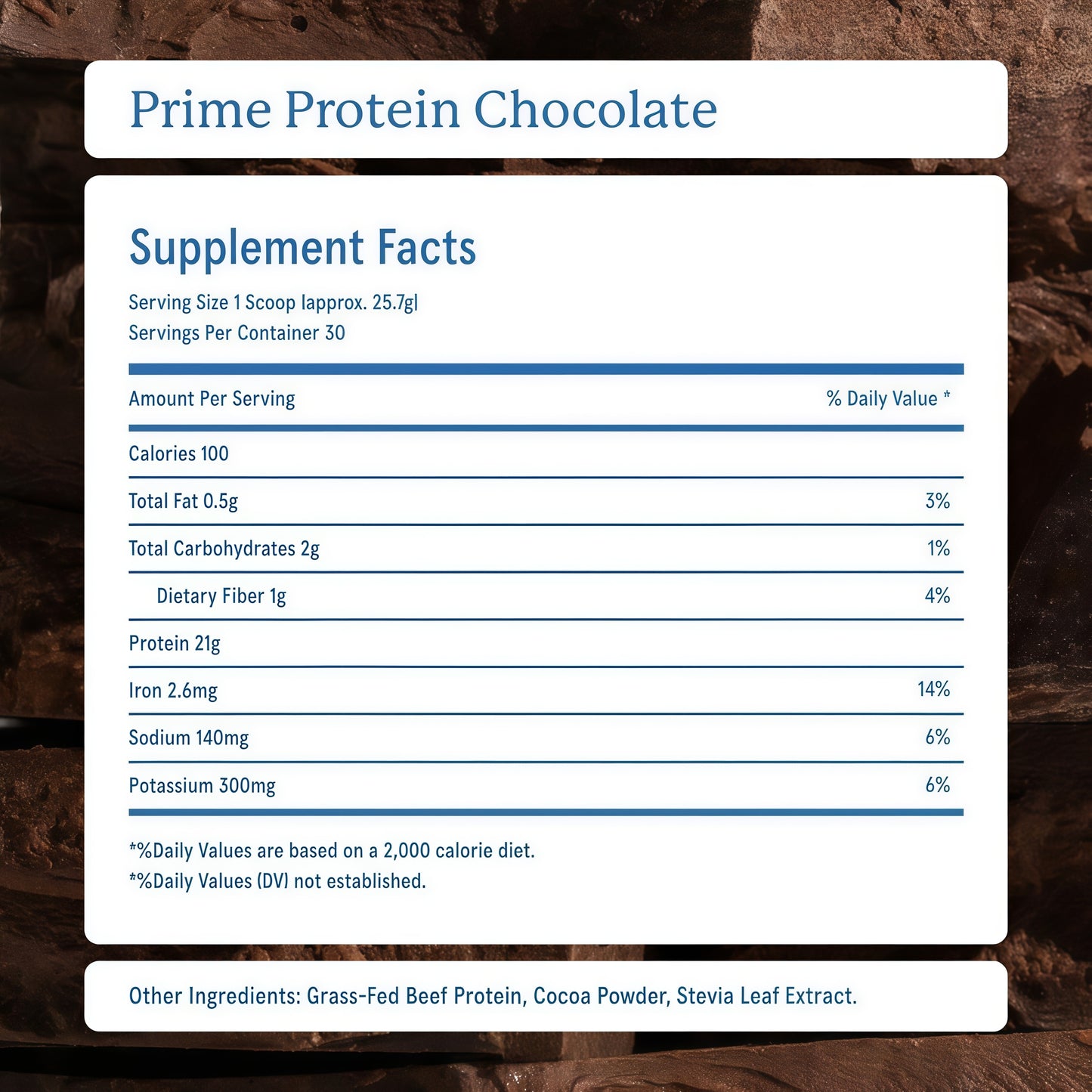 Equip Prime Chocolate Protein Powder - Gut-Friendly, No Sugar Protein Shake Powder with Grass-Fed Beef & Natural Collagen - Rich & Creamy Mix - 21g Per Serving - Whey & Dairy-Free (30 Scoops)